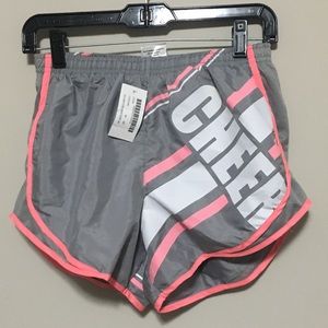 UCA Varsity Shop Grey and Pink Cheer Shorts NWT S